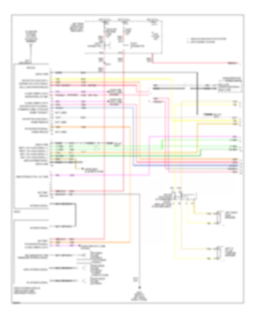 8-Speaker System Wiring Diagram, Base (1 of 2) for Cadillac CTS V 2007