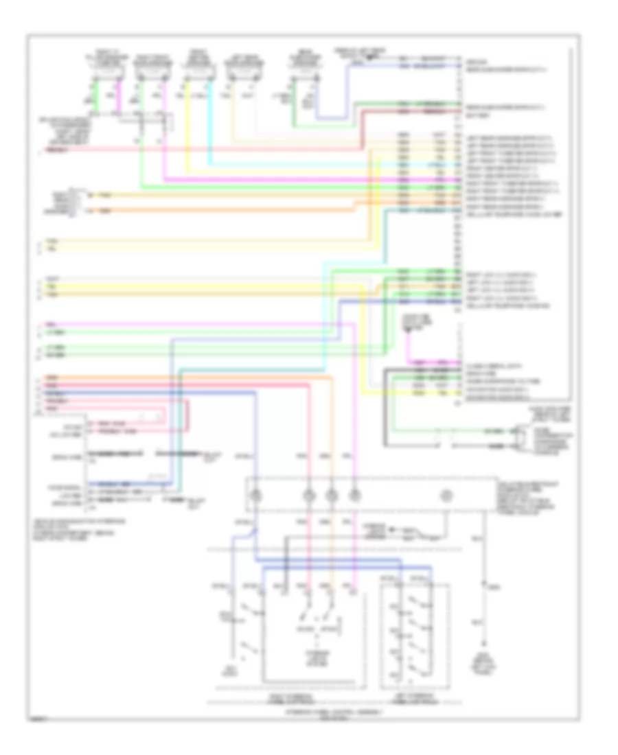 8-Speaker System Wiring Diagram, Base (2 of 2) for Cadillac CTS V 2007