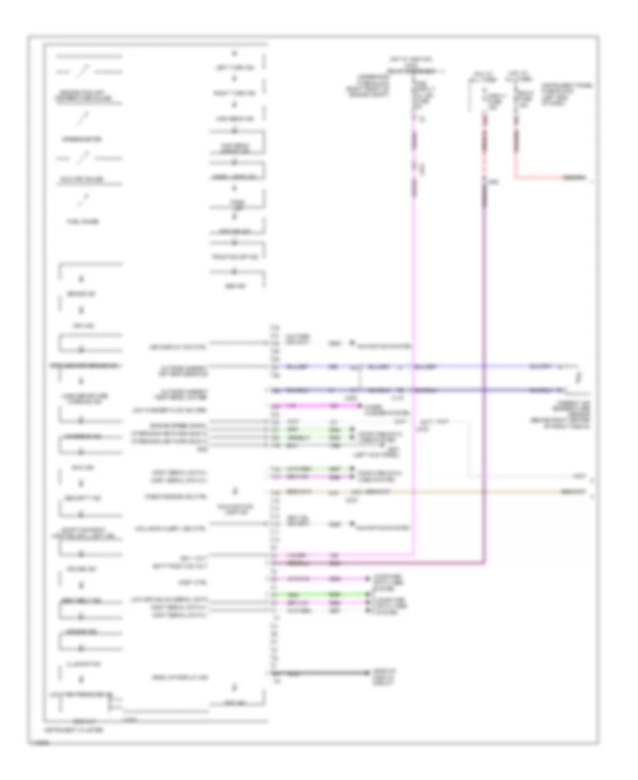 Instrument Cluster Wiring Diagram Sedan Except CTS V 1 of 3 for Cadillac CTS Luxury 2014