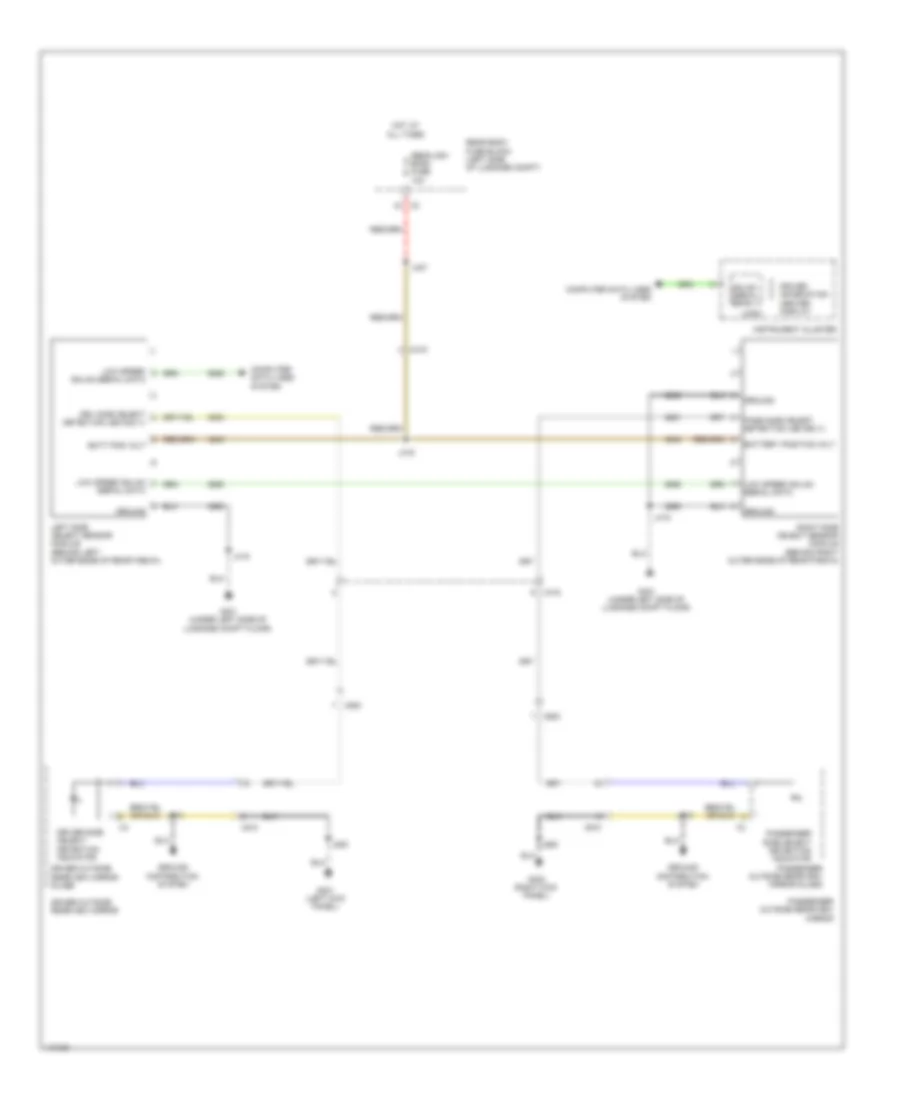 Blind Spot Monitoring Wiring Diagram, Except Sedan CTS-V for Cadillac CTS Luxury 2014