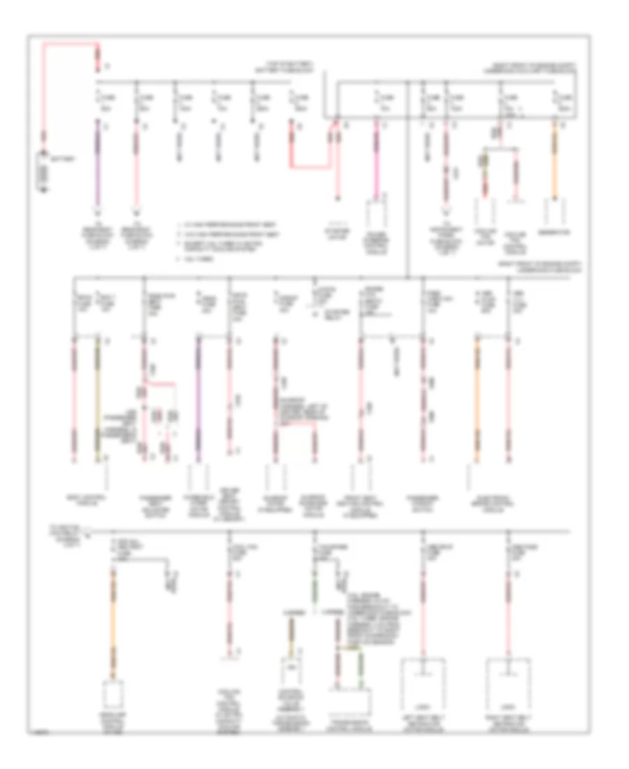 Power Distribution Wiring Diagram, Sedan Except CTS-V (1 of 7) for Cadillac CTS Luxury 2014