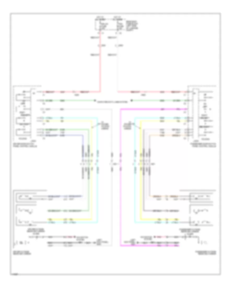 Power Mirrors Wiring Diagram, Coupe for Cadillac CTS Luxury 2014