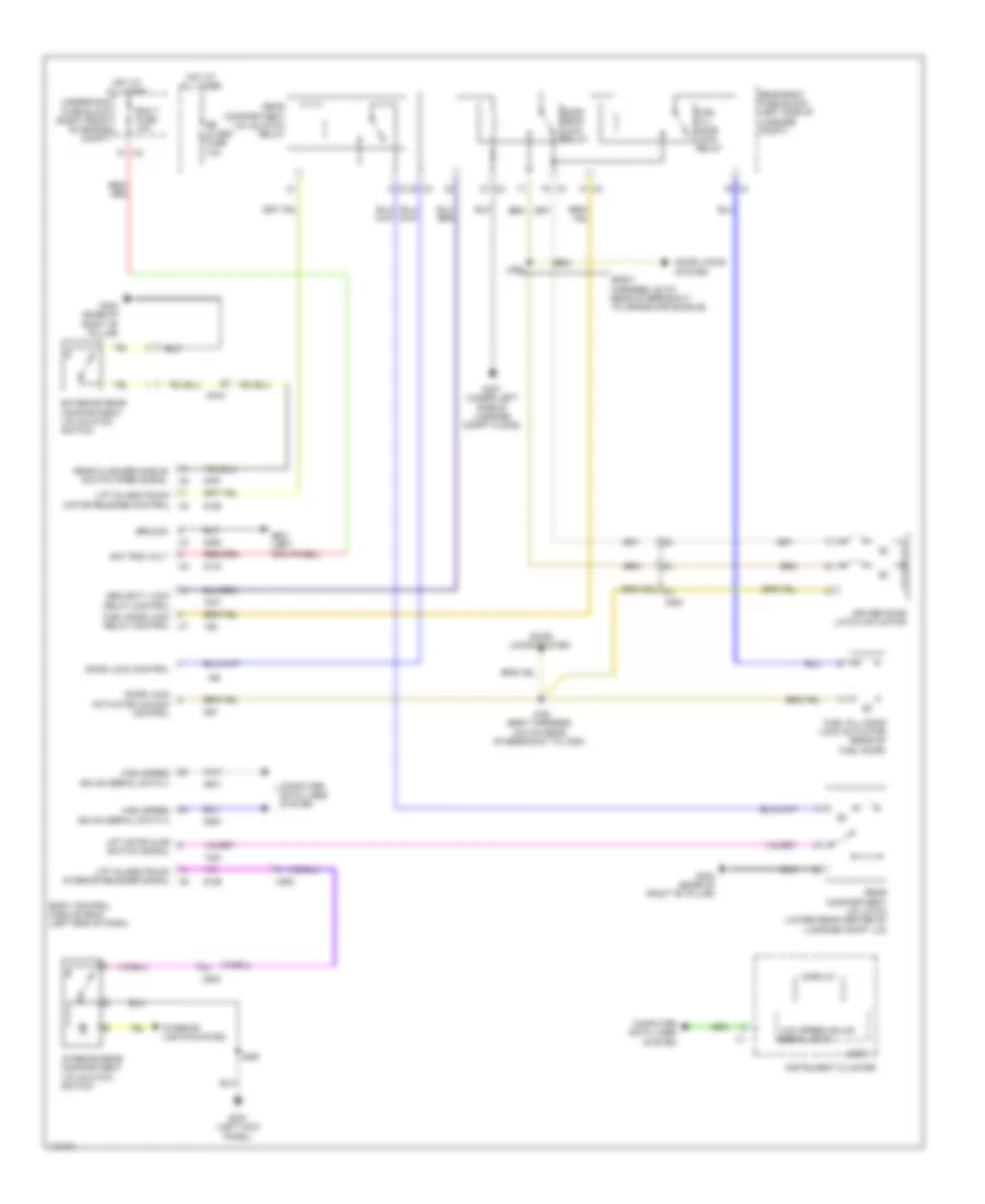 Trunk  Fuel Door Release Wiring Diagram, Sedan Except CTS-V for Cadillac CTS Luxury 2014