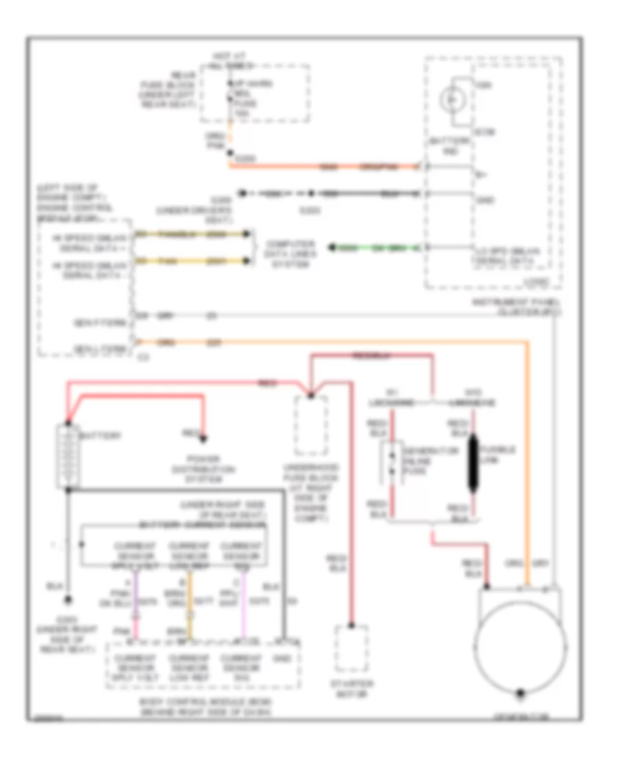 Charging Wiring Diagram for Cadillac DTS 2007