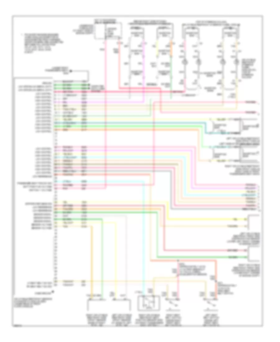 Supplemental Restraints Wiring Diagram Except Limousine 1 of 2 for Cadillac DTS 2007