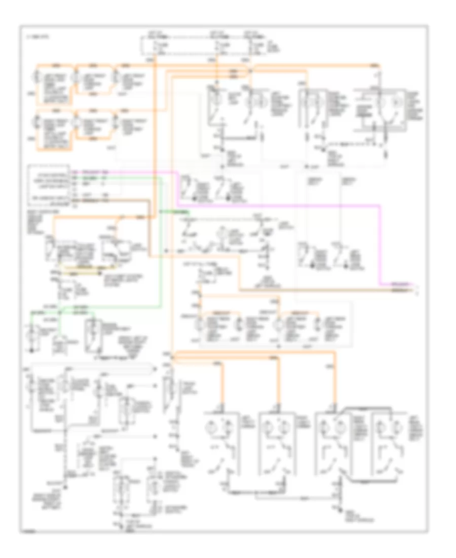 Interior Light Wiring Diagram 1 of 2 for Cadillac DeVille 1993