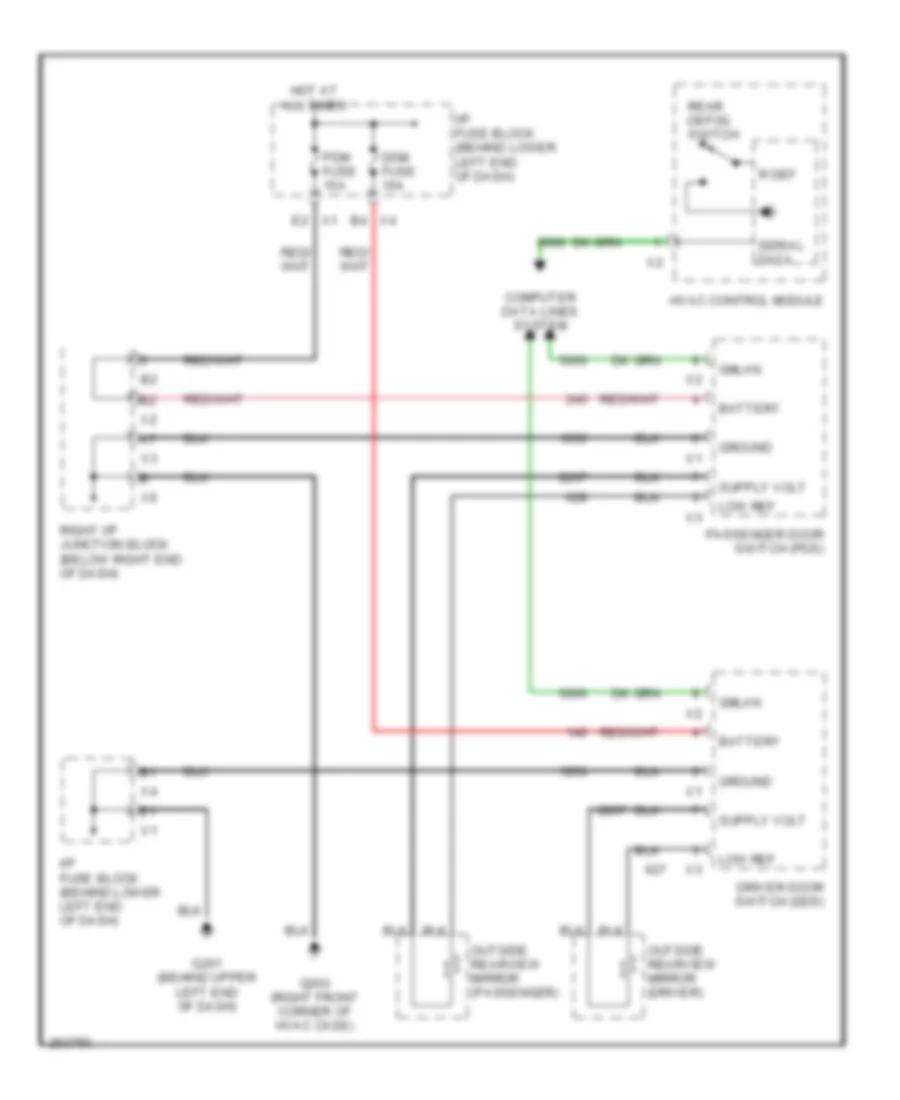 Heated Mirrors Wiring Diagram for Cadillac Escalade 2007