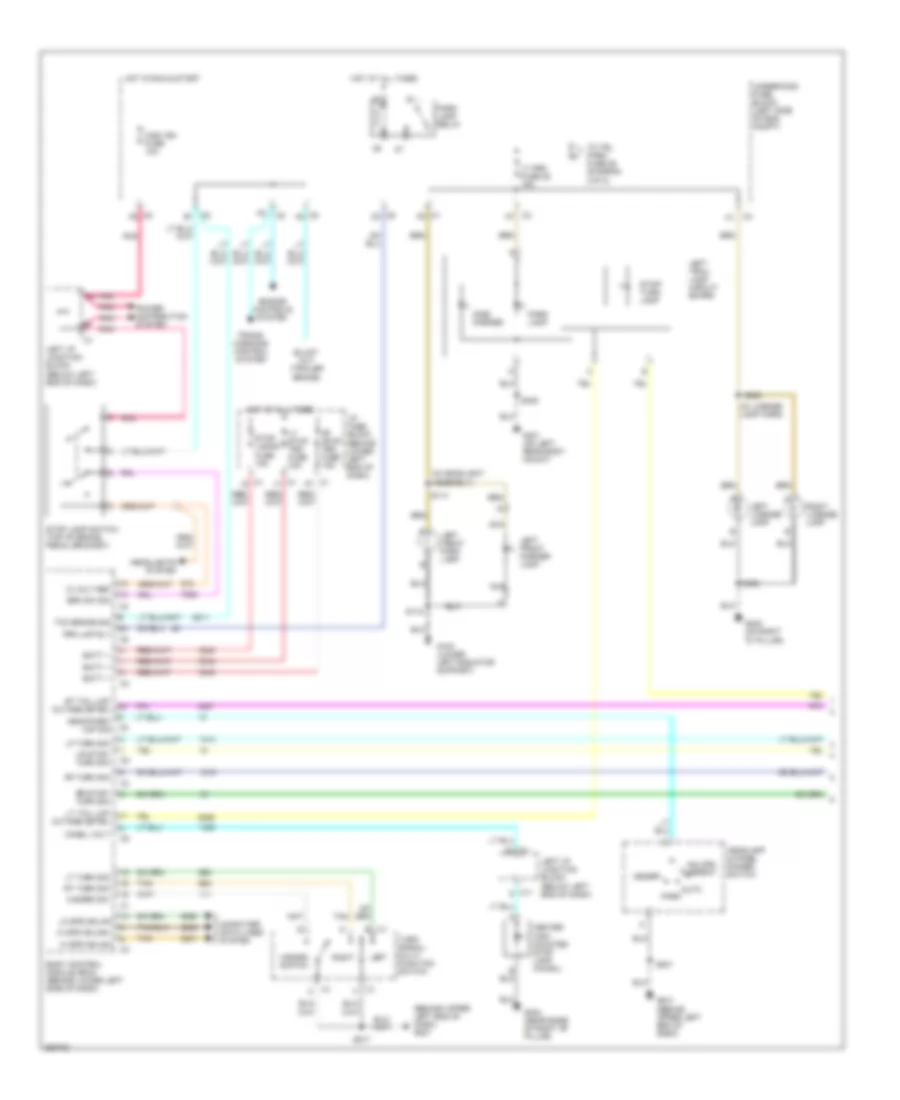 Exterior Lamps Wiring Diagram, with One Piece Liftgate (1 of 2) for Cadillac Escalade 2007