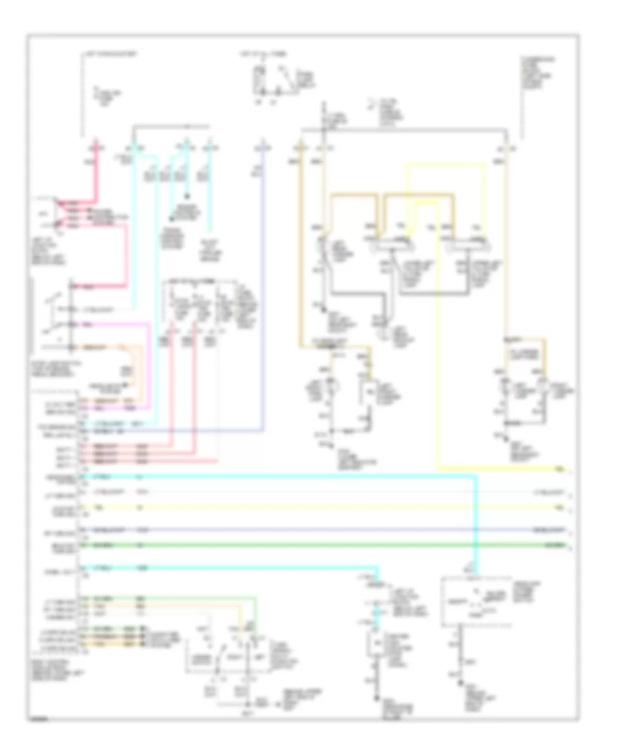 Exterior Lamps Wiring Diagram, without One Piece Liftgate (1 of 2) for Cadillac Escalade 2007
