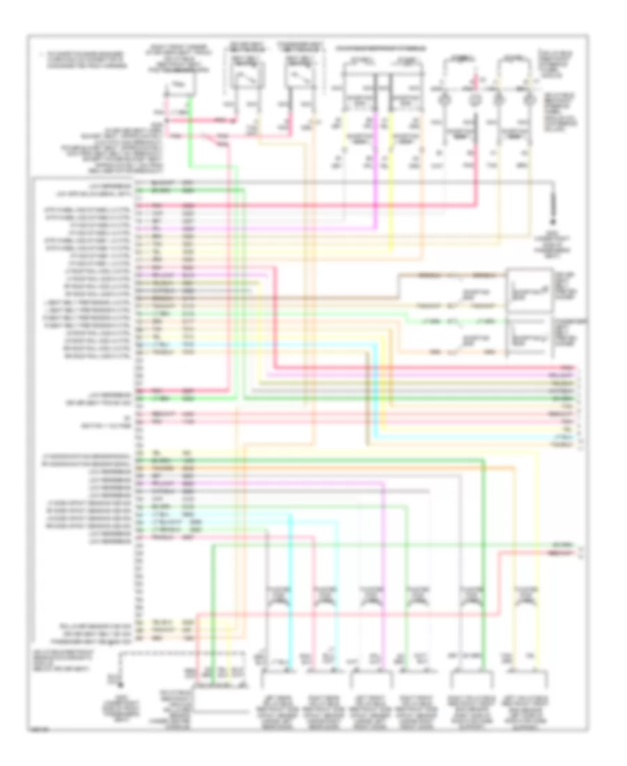 Supplemental Restraints Wiring Diagram 1 of 2 for Cadillac Escalade 2007
