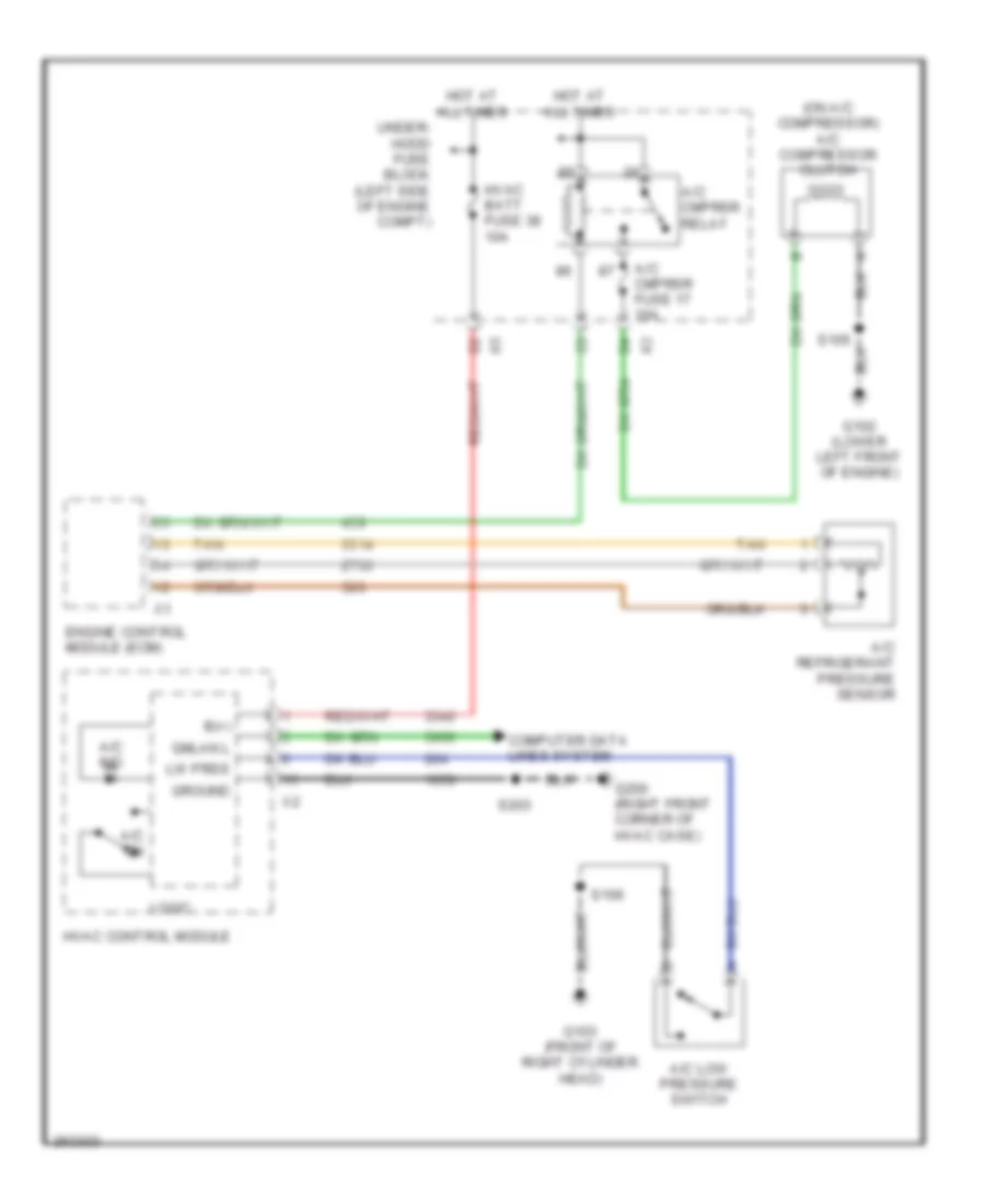 Compressor Wiring Diagram for Cadillac Escalade ESV 2007