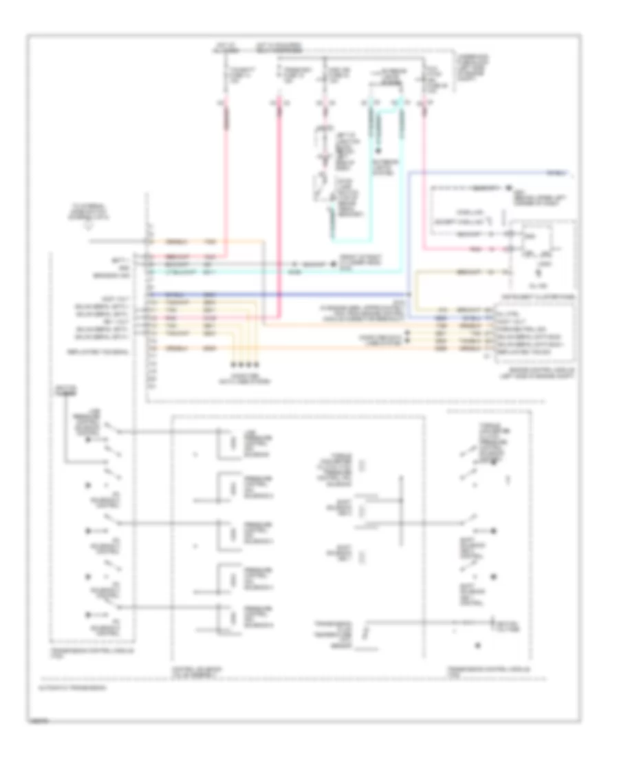 Transmission Wiring Diagram 1 of 2 for Cadillac Escalade ESV 2007