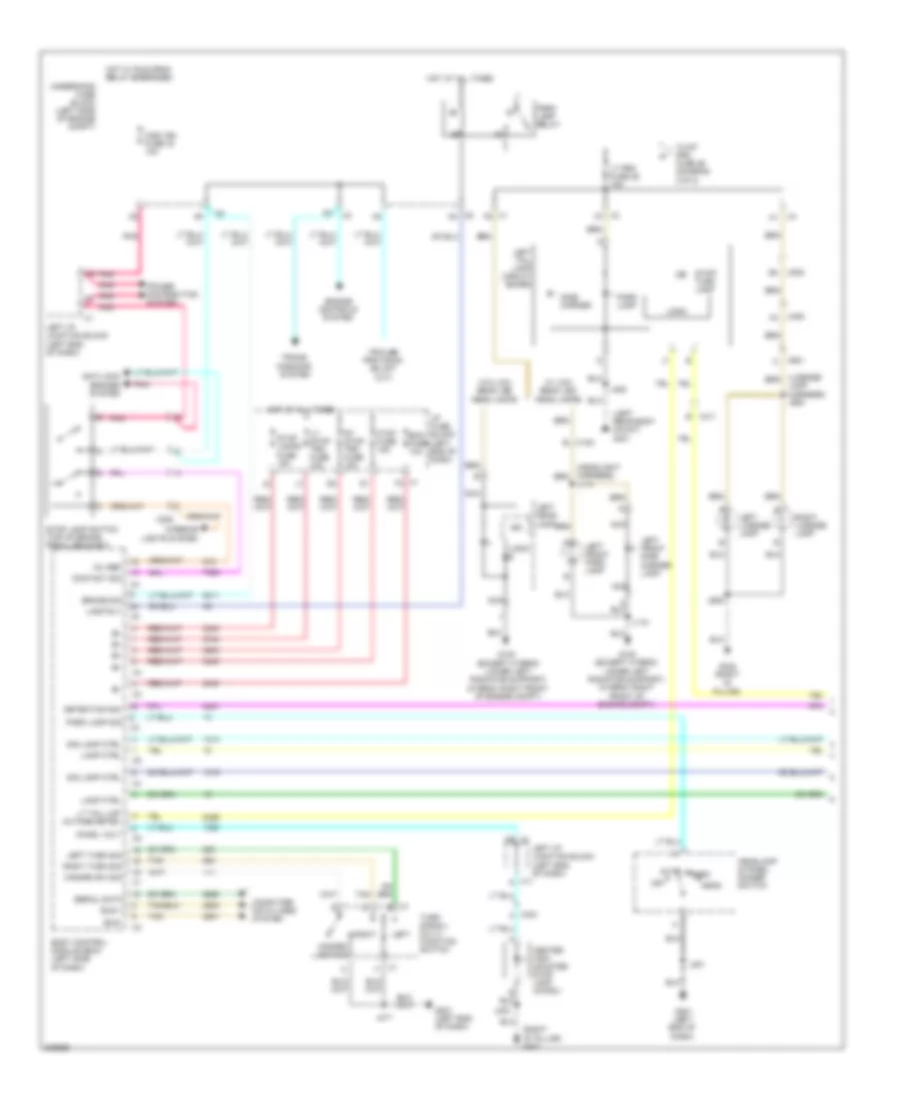 Exterior Lamps Wiring Diagram, with One Piece Liftgate (1 of 2) for Cadillac Escalade 2011