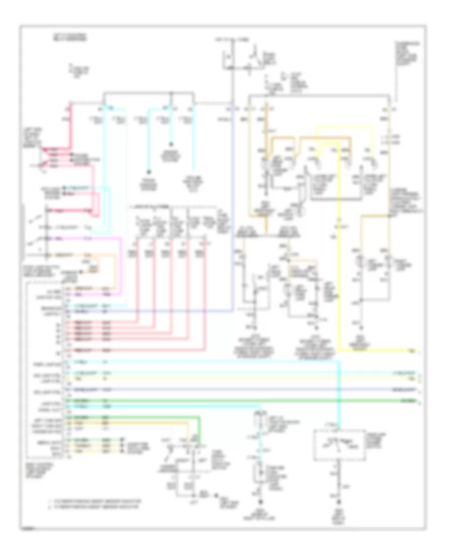 Exterior Lamps Wiring Diagram, without One Piece Liftgate (1 of 2) for Cadillac Escalade 2011