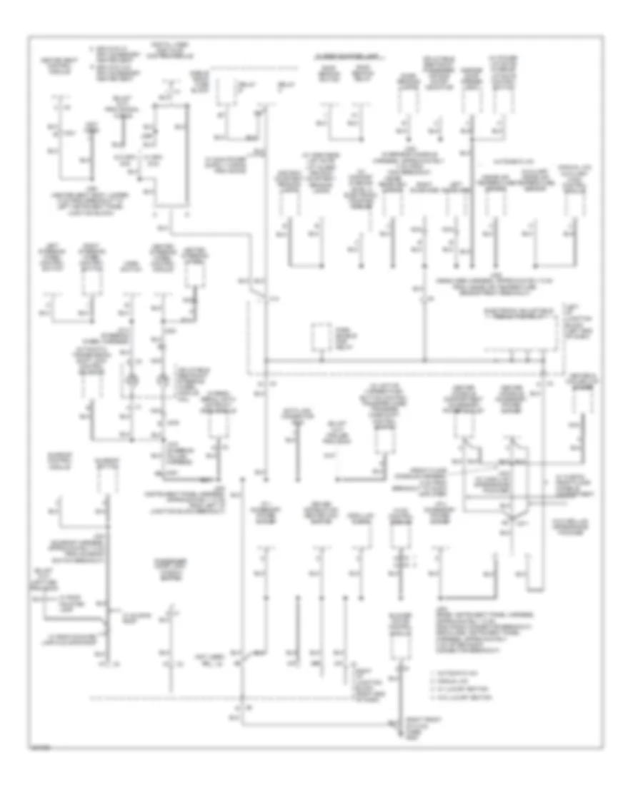 Ground Distribution Wiring Diagram (3 of 6) for Cadillac Escalade 2011