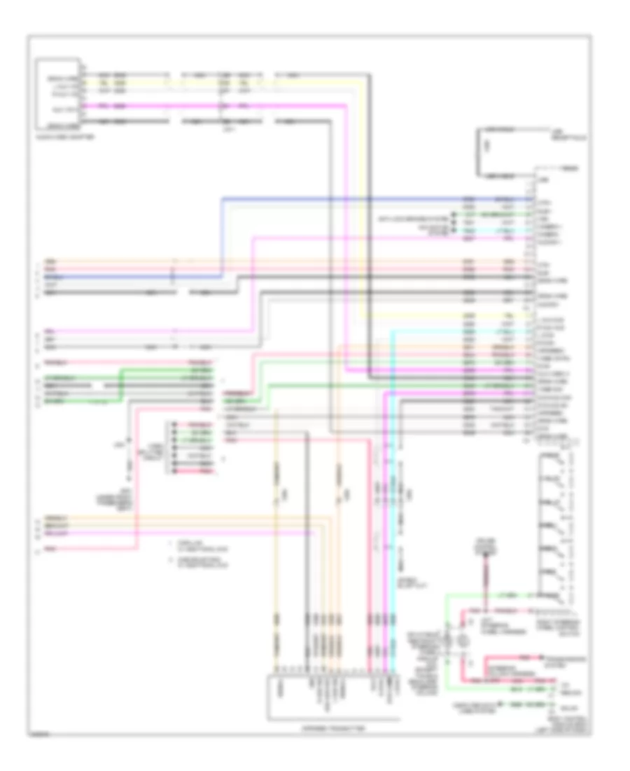 Navigation Wiring Diagram, with UQS (4 of 4) for Cadillac Escalade 2011