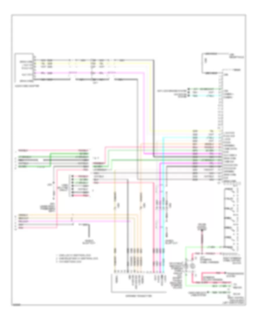 Navigation Wiring Diagram without UQS  UQA 3 of 3 for Cadillac Escalade 2011