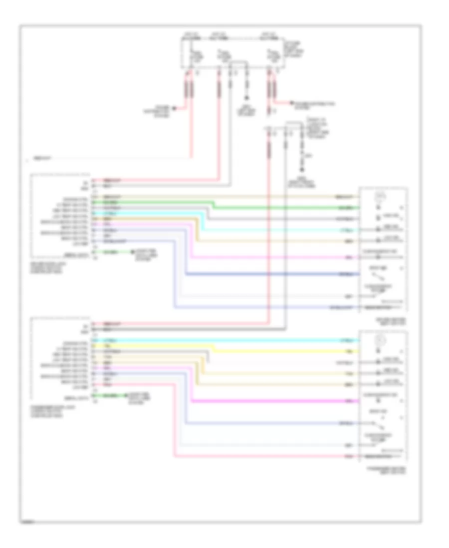 Front Heated Seats Wiring Diagram, Except Hybrid (2 of 2) for Cadillac Escalade 2011