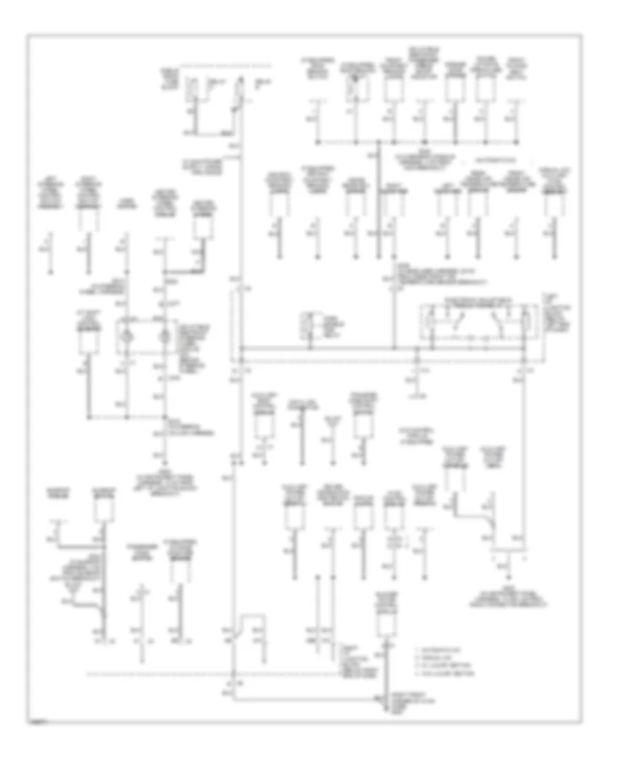 Ground Distribution Wiring Diagram 3 of 6 for Cadillac Escalade EXT 2007