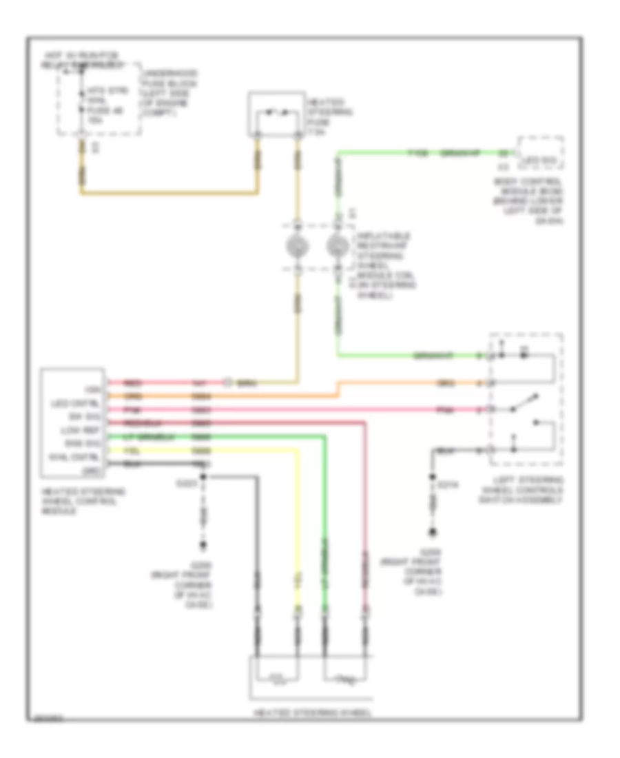 Heated Steering Wheel Wiring Diagram for Cadillac Escalade EXT 2007