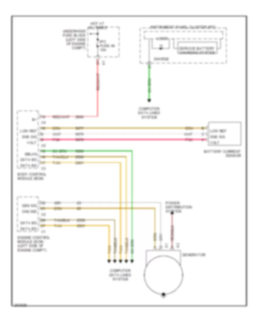 Charging Wiring Diagram for Cadillac Escalade EXT 2007