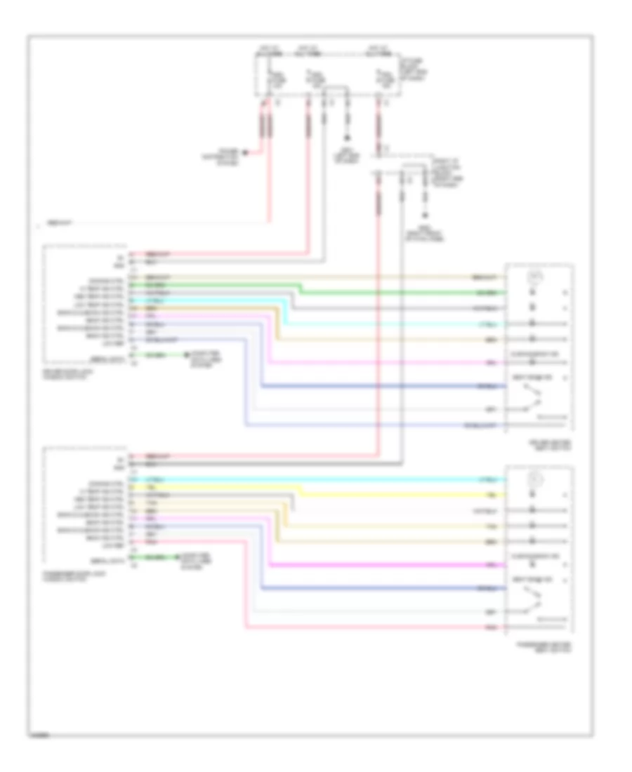 Front Heated Seats Wiring Diagram, without SPO Accessory Except Hybrid (2 of 2) for Cadillac Escalade 2009