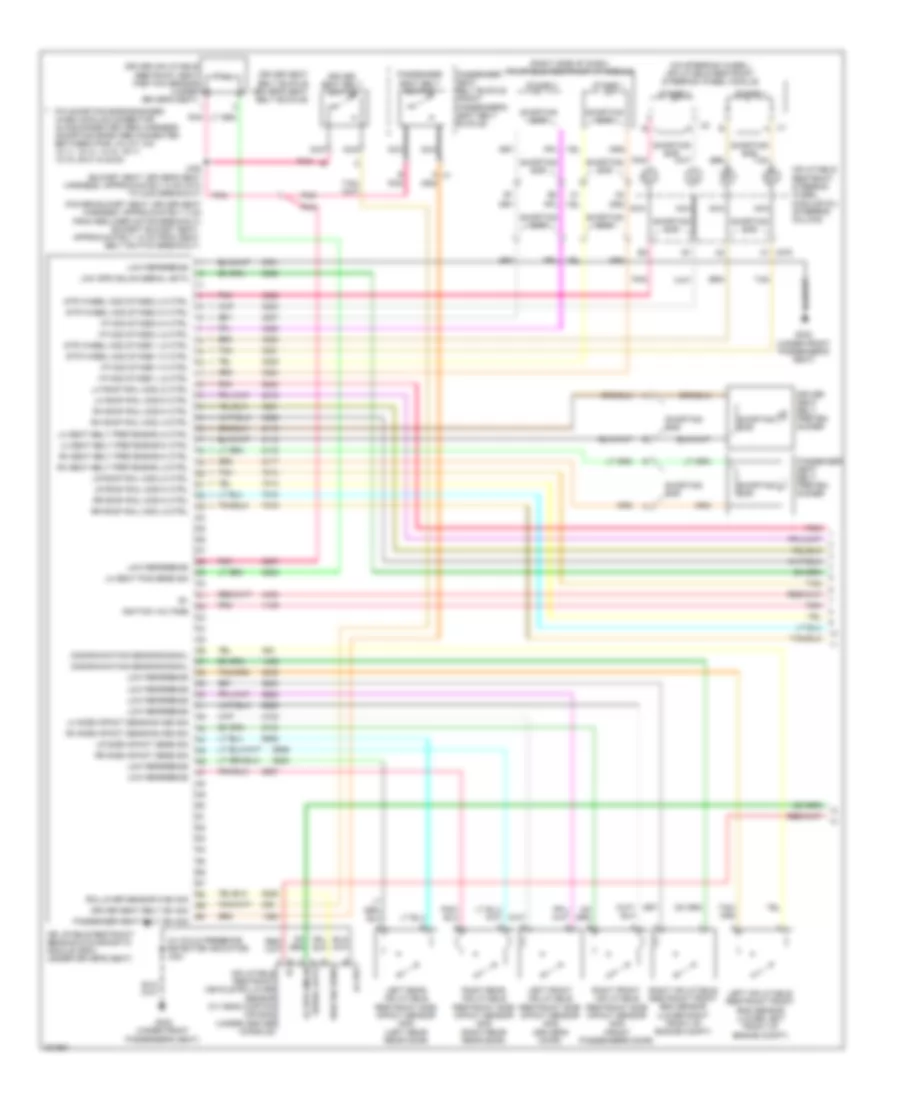 Supplemental Restraints Wiring Diagram 1 of 2 for Cadillac Escalade 2009