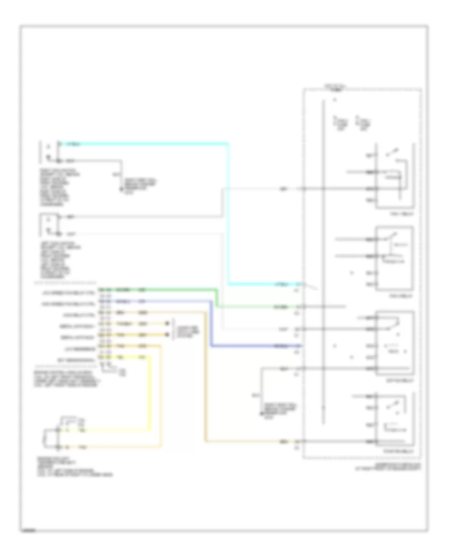 Cooling Fan Wiring Diagram for Cadillac SRX 2007