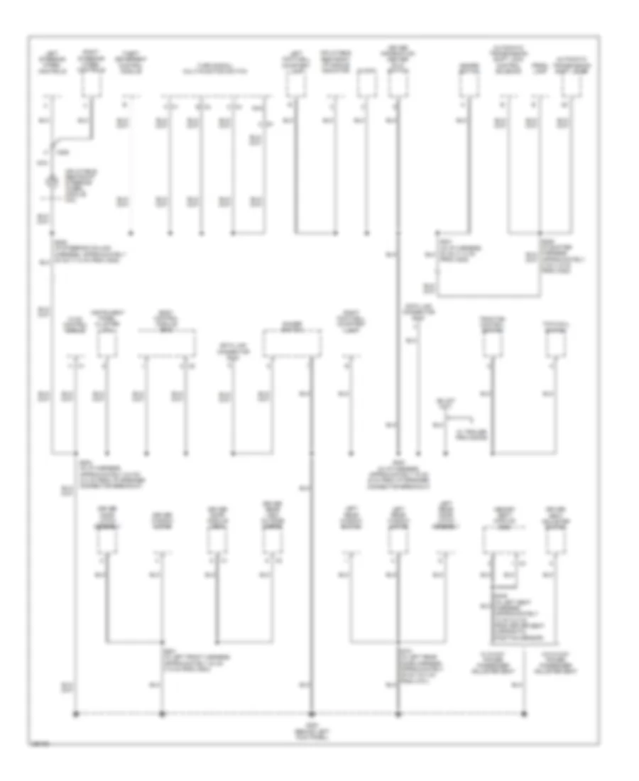 Ground Distribution Wiring Diagram (4 of 4) for Cadillac SRX 2007