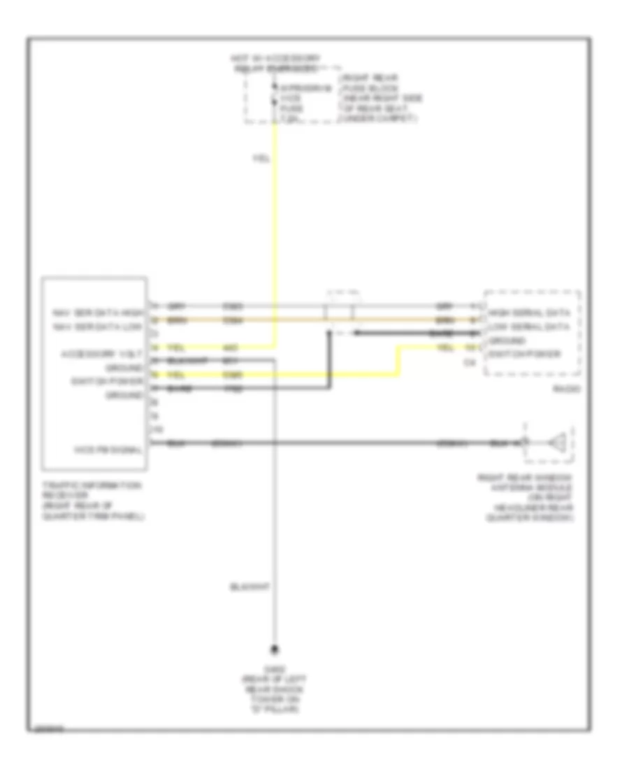 Traffic Information Receiver Wiring Diagram for Cadillac SRX 2007