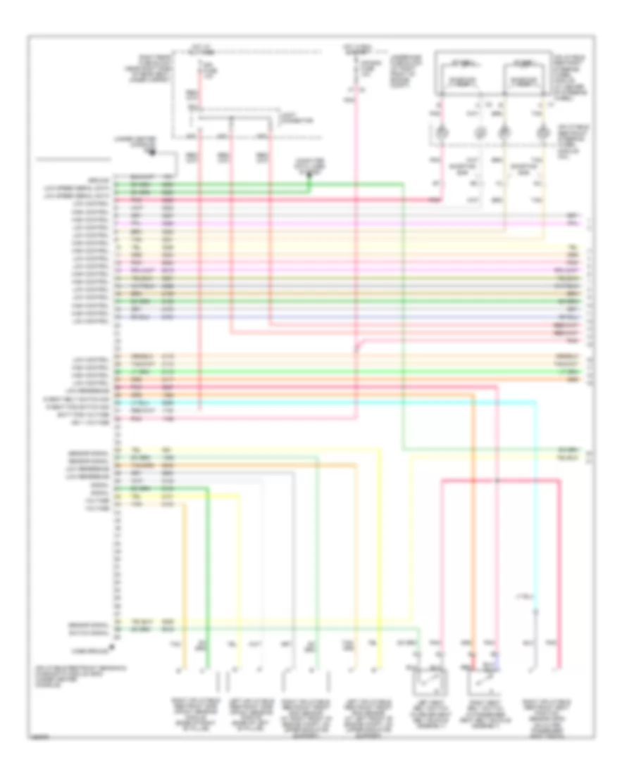 Supplemental Restraints Wiring Diagram 1 of 2 for Cadillac SRX 2007