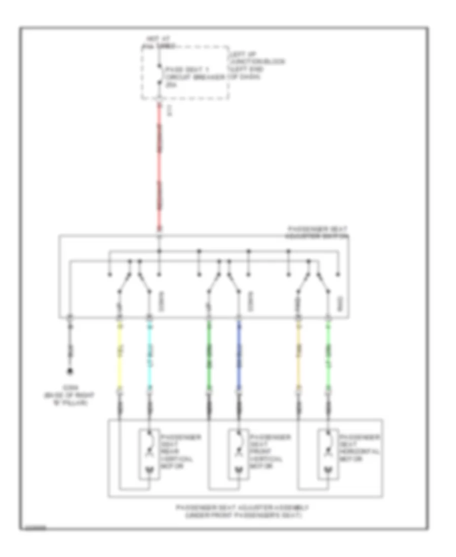 Passenger Power Seat Wiring Diagram 6 Way Power Seat for Cadillac Escalade ESV 2011