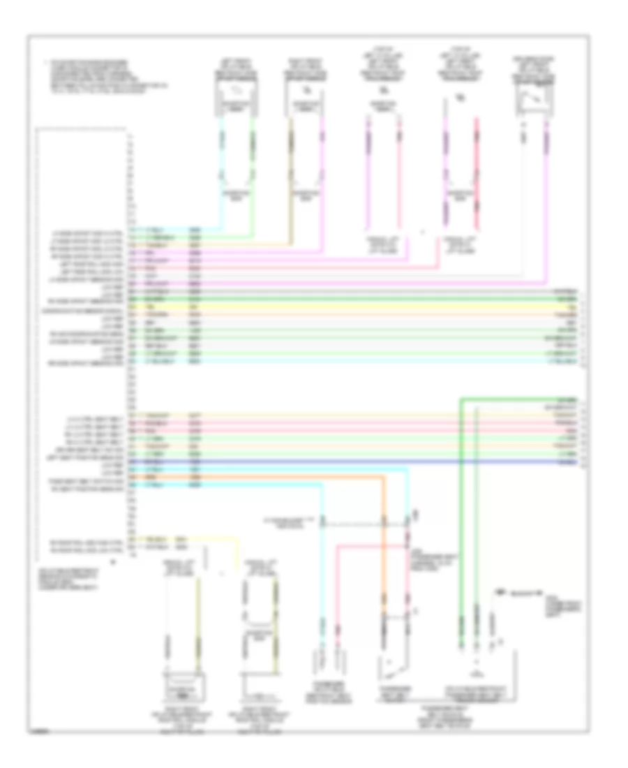 Supplemental Restraints Wiring Diagram 1 of 3 for Cadillac Escalade ESV 2011