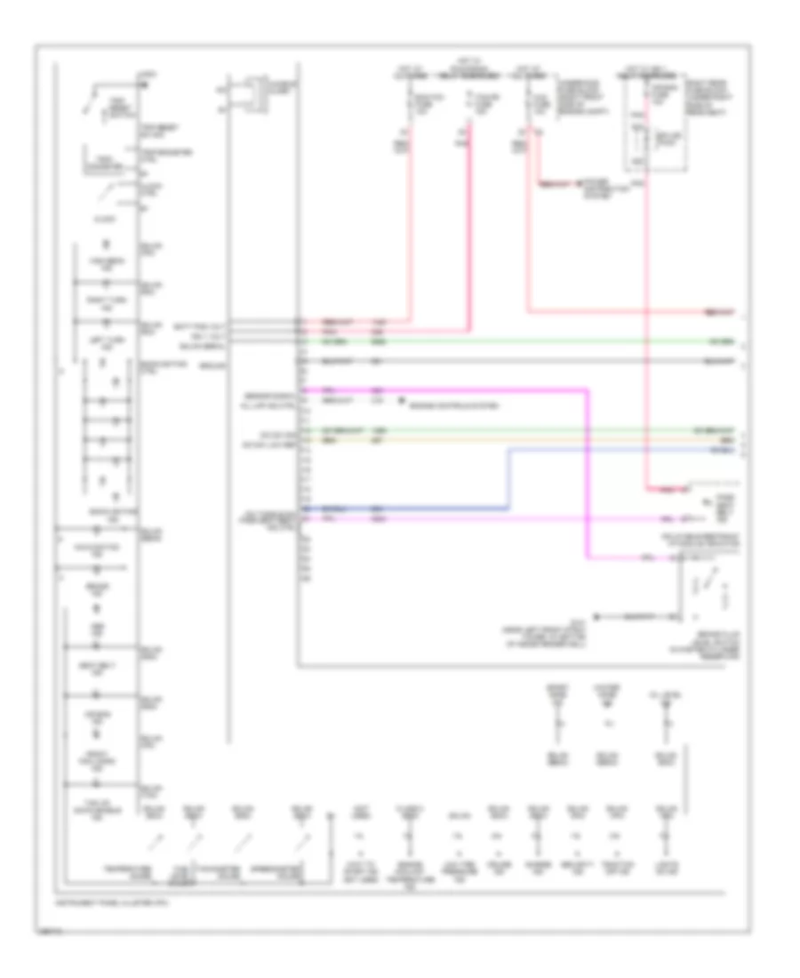 4.4L VIN D, Instrument Cluster Wiring Diagram (1 of 2) for Cadillac STS 2007