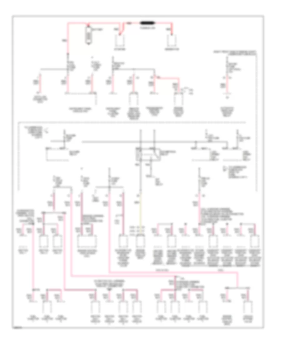 Power Distribution Wiring Diagram 1 of 7 for Cadillac STS 2007