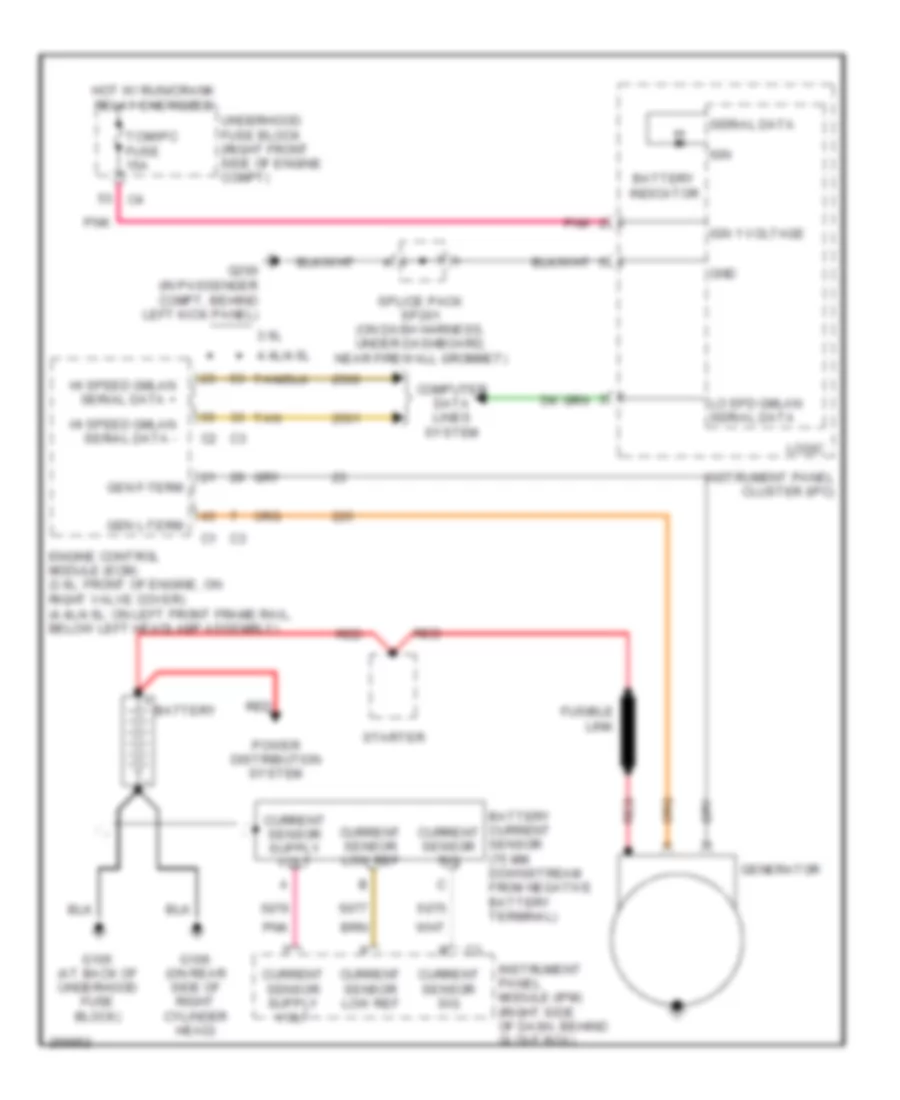 Charging Wiring Diagram for Cadillac STS 2007