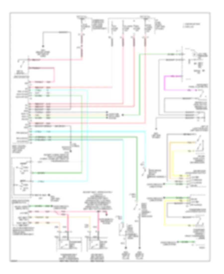 Warning Systems Wiring Diagram for Cadillac Escalade EXT 2009