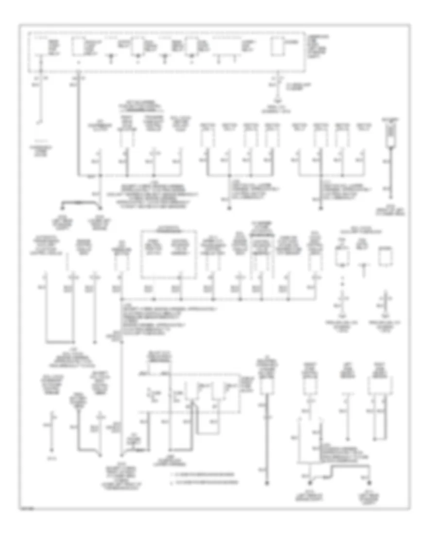 Ground Distribution Wiring Diagram (2 of 6) for Cadillac Escalade EXT 2009