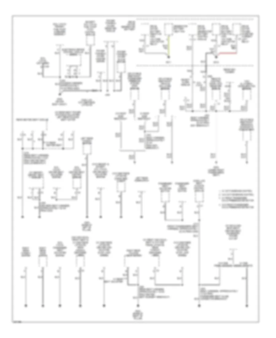 Ground Distribution Wiring Diagram 5 of 6 for Cadillac Escalade EXT 2009