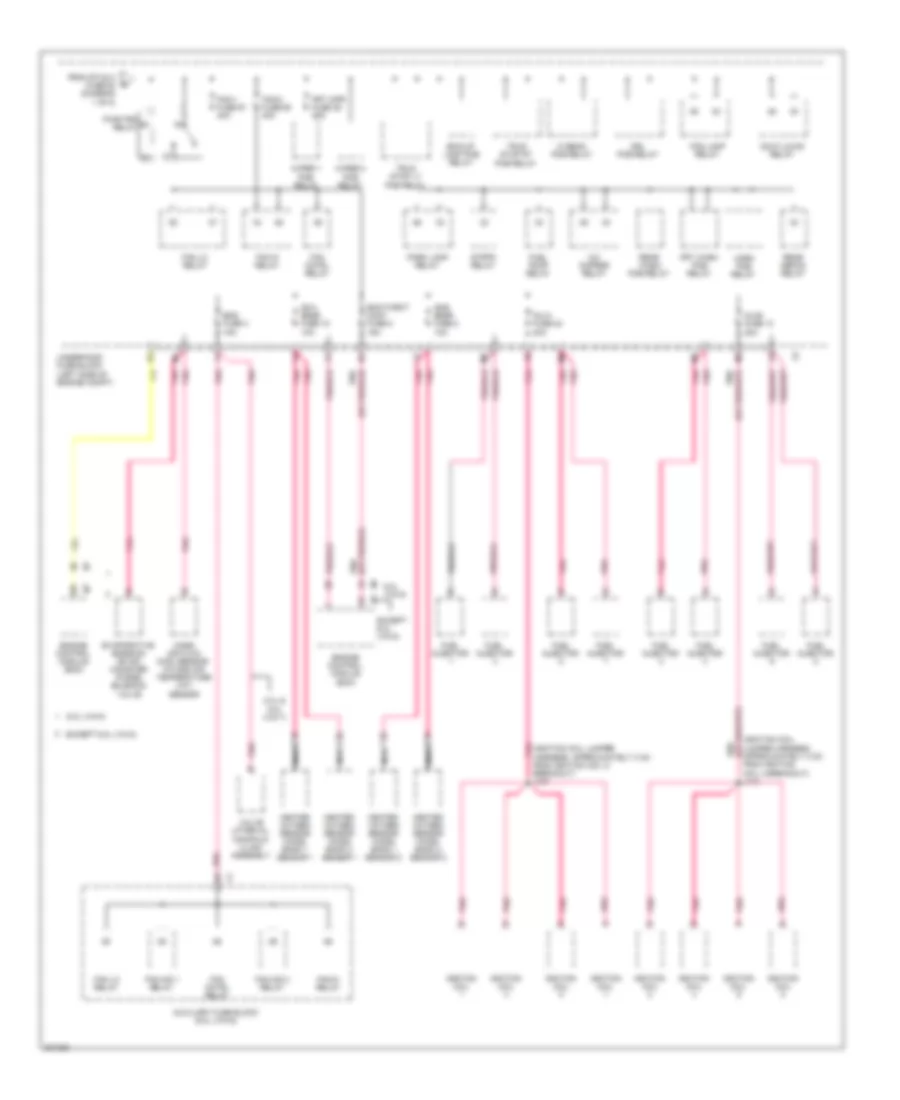 Power Distribution Wiring Diagram 4 of 8 for Cadillac Escalade EXT 2009