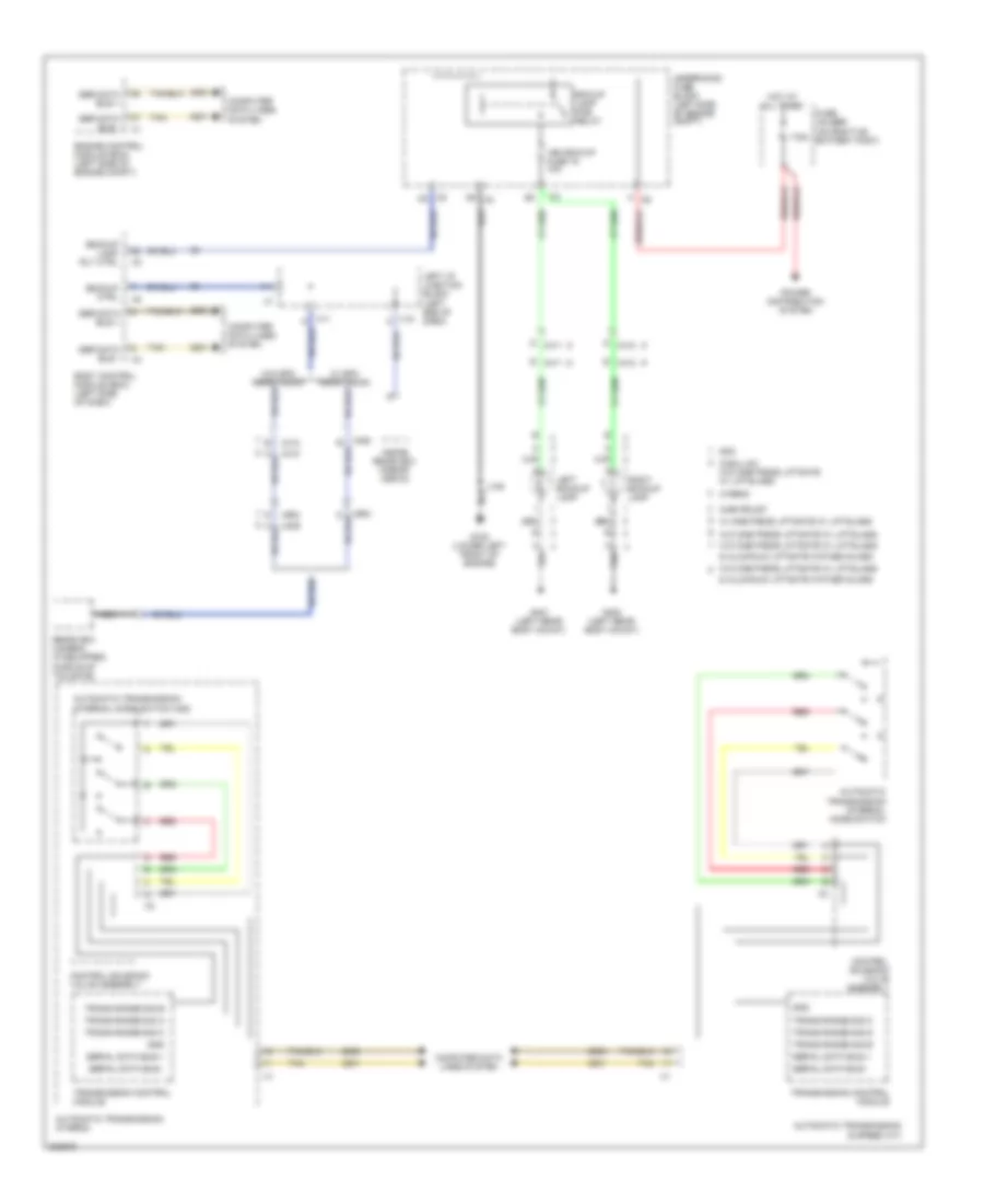 Backup Lamps Wiring Diagram for Cadillac Escalade EXT 2011