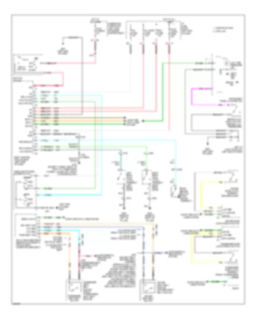 Warning Systems Wiring Diagram for Cadillac Escalade EXT 2011