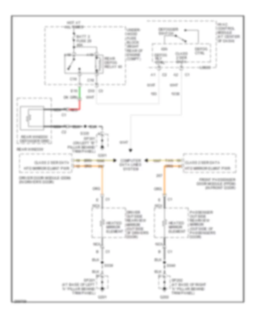 Defoggers Wiring Diagram for Cadillac XDiscovery 2007