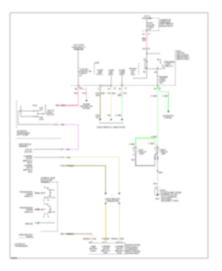 Back up Lamps Wiring Diagram for Cadillac XDiscovery 2007