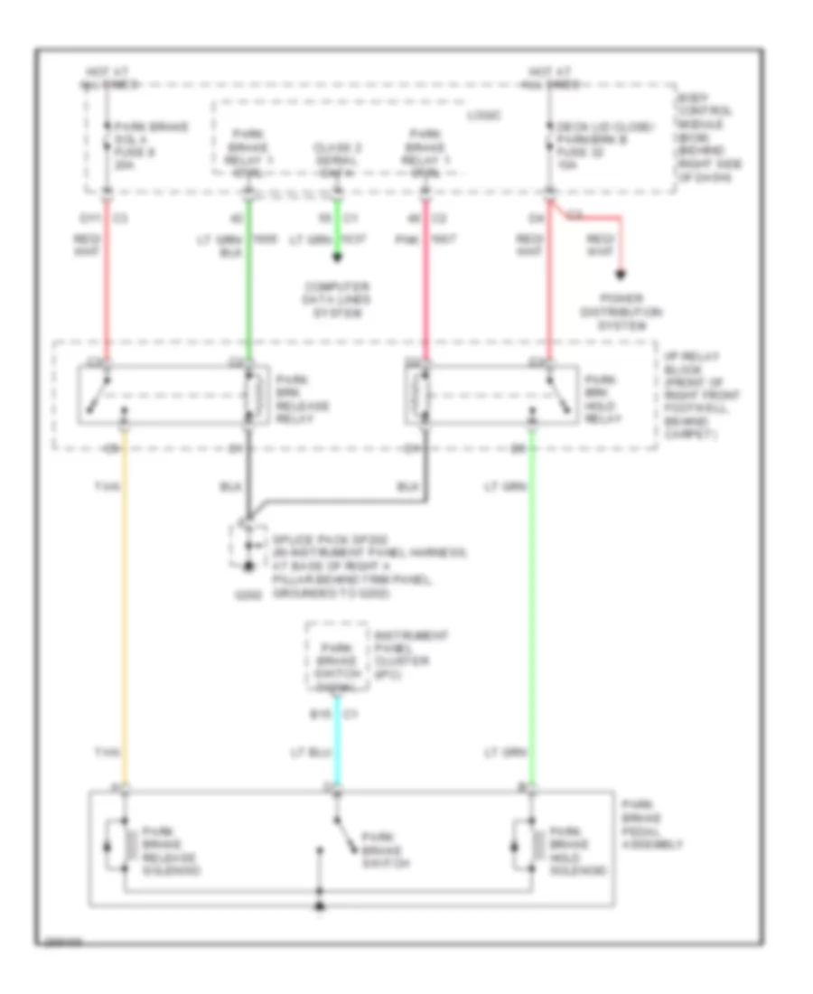 Park Brake Release Wiring Diagram for Cadillac XDiscovery 2007