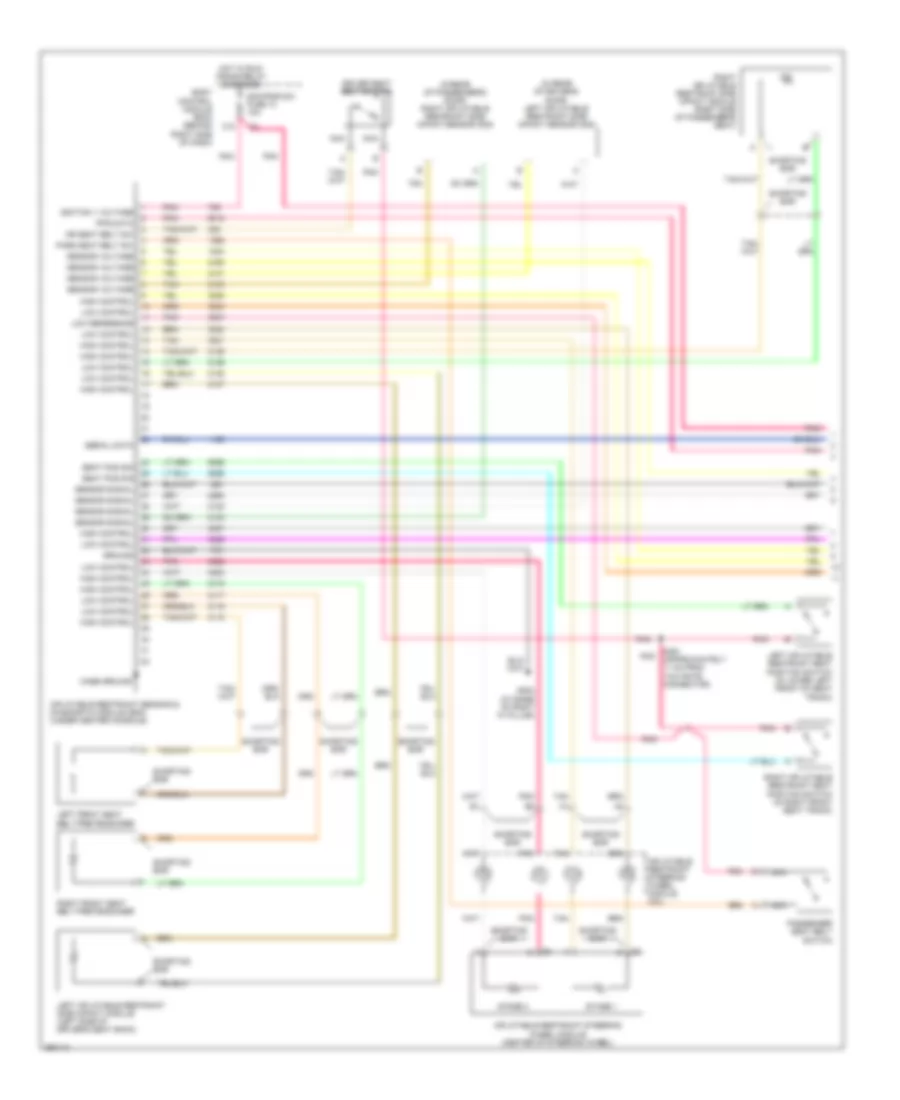 Supplemental Restraints Wiring Diagram 1 of 2 for Cadillac XDiscovery 2007