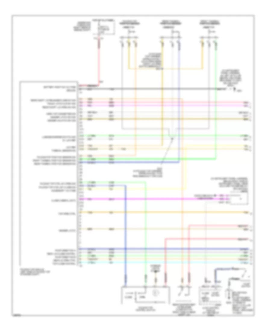 Power Top Sunroof Wiring Diagram 1 of 2 for Cadillac XDiscovery V 2007