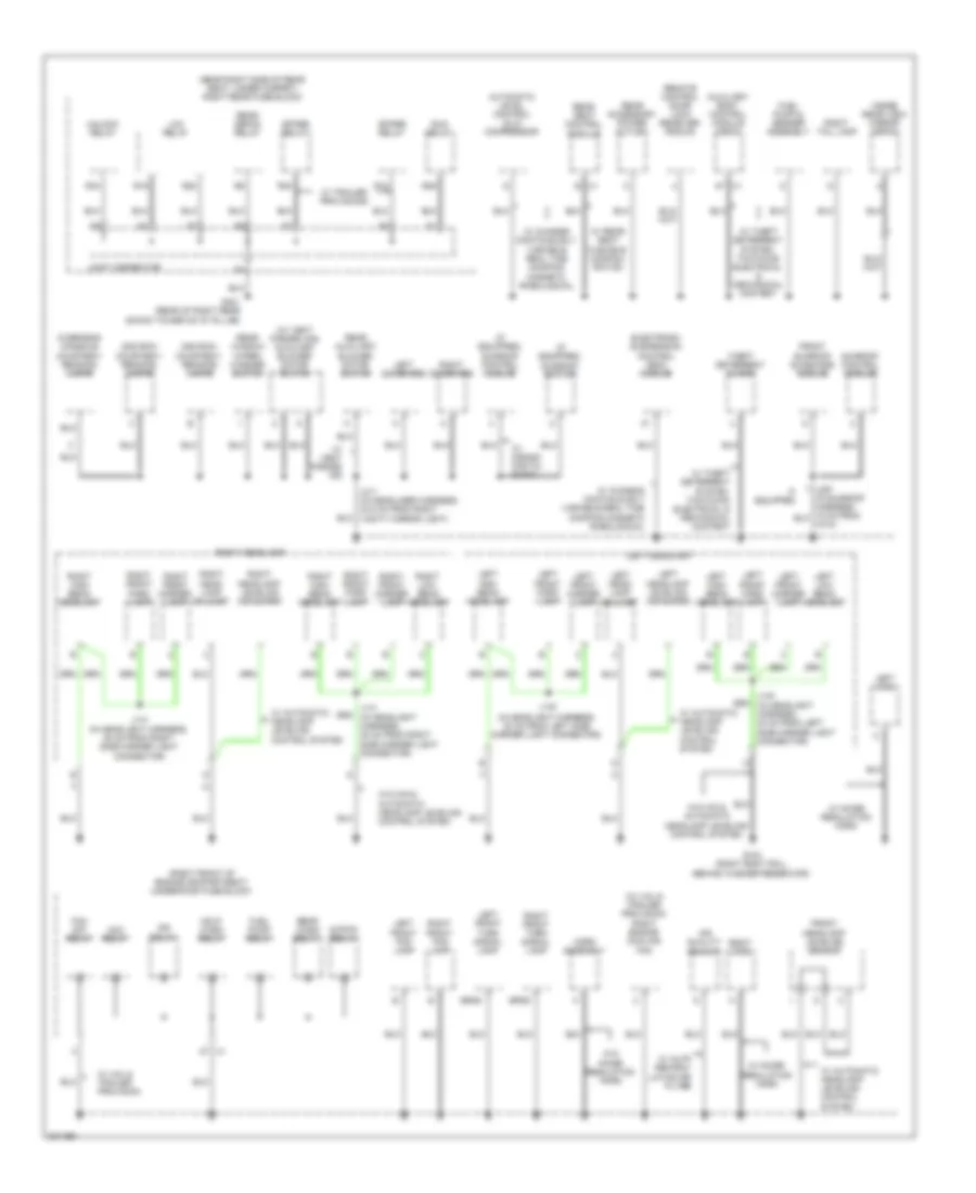 Ground Distribution Wiring Diagram 2 of 4 for Cadillac SRX 2009