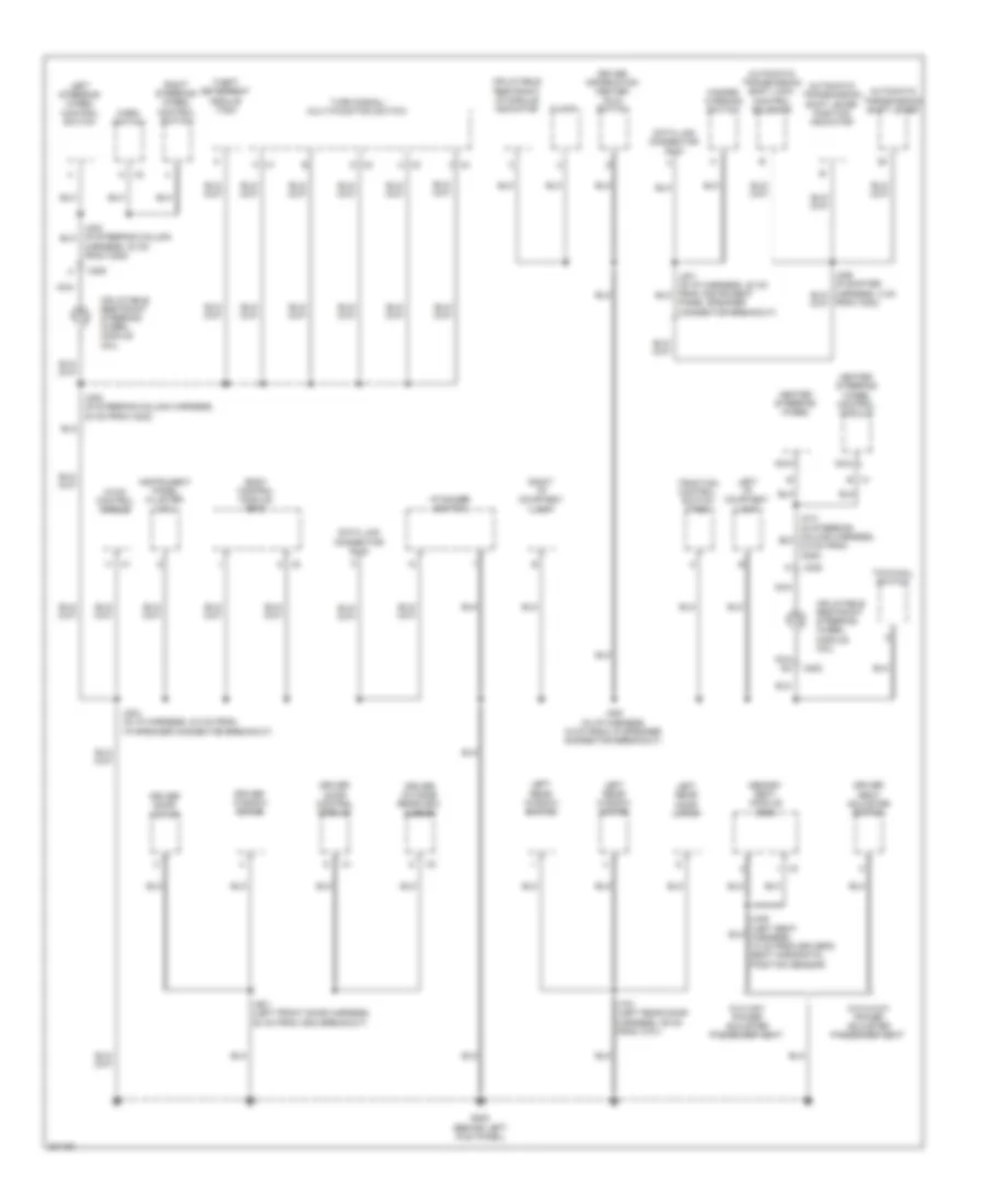 Ground Distribution Wiring Diagram 4 of 4 for Cadillac SRX 2009