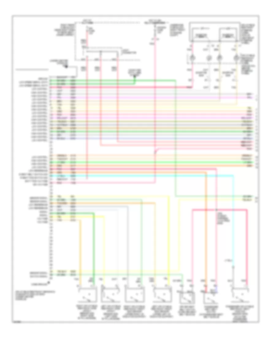 Supplemental Restraints Wiring Diagram 1 of 2 for Cadillac SRX 2009
